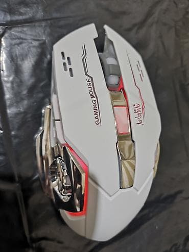 игровой мышка: Игровая мышь, белый корпус с хромированными вставками и подсветкой — 1