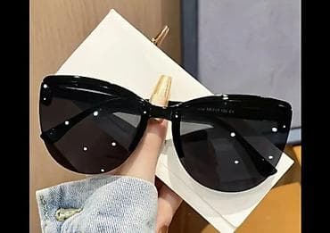 smart sensor: Солнцезащитные очки «кошачий глаз» в классическом чёрном цвете. - — 2