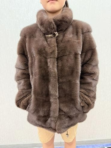 куртка норка: Шуба, Норка, По колено, Трансформер, XL — 4