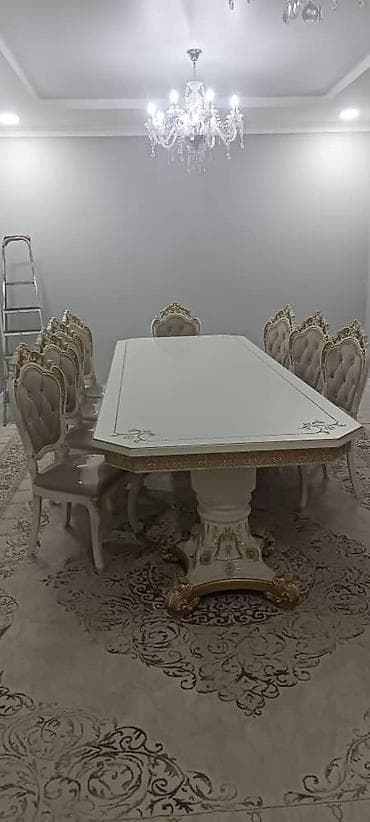 dinner table: Стол и стул для зала, цвет - Бежевый — 2