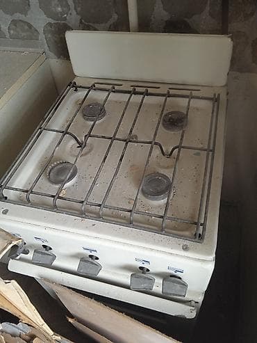Техника и электроника: Газовая плита с 4 конфорками - Тип: напольная газовая плита - — 1