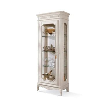 витринные шкафы: Витрина Франческа, цвет крем, Италия, с остекленной дверцей и — 1