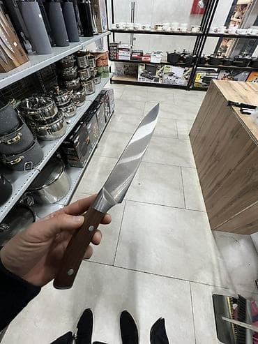 Посуда: Набор кухонных ножей HausRoland, 8 предметов, в деревянной подставке — 4