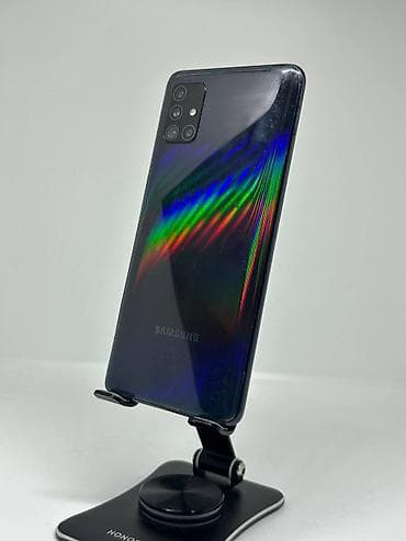 Техника и электроника: Samsung Galaxy A51, Б/у, 64 ГБ, цвет - Синий, 2 SIM — 2