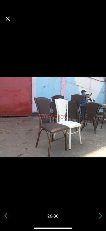 стулья для кафе и ресторанов: Зал үчүн отургуч, Жаңы, Темир — 17