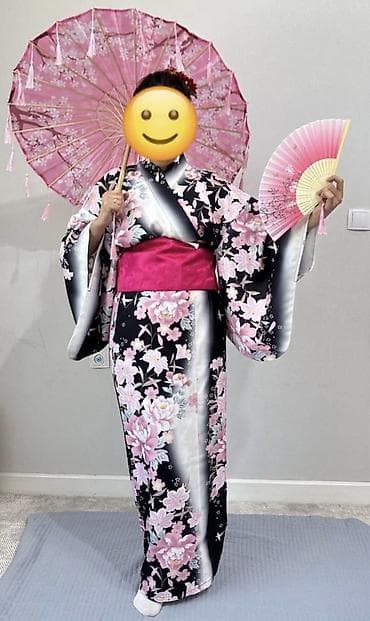 d's classic: Женский комплект в японском стиле: кимоно с цветочным принтом и — 2