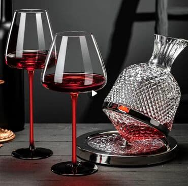 посуда для шампанского: Подарочный набор «Крутящийся графин» Цвет: Золото/Серебро • Графин — 1