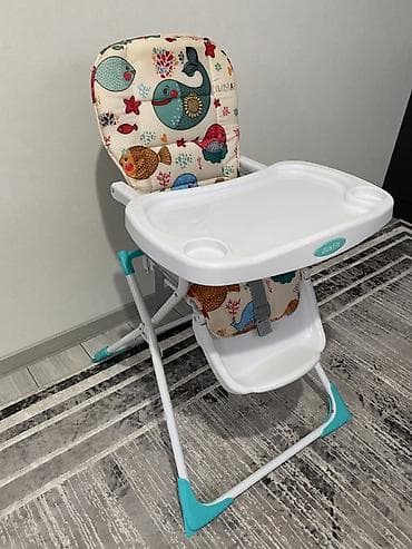 промо стол: Стульчик для кормления, Новый, Другой бренд, Металл, Другой вид, цвет - Белый, Бесплатная доставка — 1