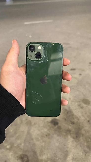 Техника и электроника: IPhone 13, Б/у, 128 ГБ, Зеленый, Защитное стекло, 86 % — 1