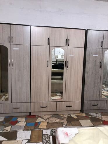 Спальный гарнитур, Б/у, Двухъярусная кровать, Шкаф, Комод, Самовывоз, цвет - Бежевый