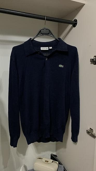 полузамок лакосте: Мужской свитер, M, Lacoste, Б/у, цвет - Синий, Самовывоз — 2