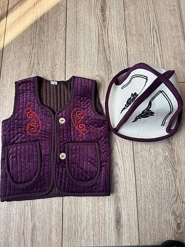 Детская одежда и обувь: Комплект, цвет - Фиолетовый, Б/у — 3