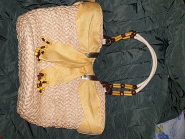 сумка ручной работы из натуральной кожи: Продаю новую летнюю пляжную сумку. Плётенка натуральная — 2