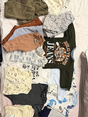 новорожденный одежда: Комплект, Б/у — 3