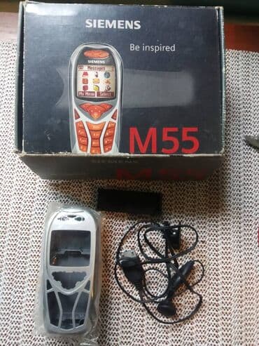 бокс для телефонов: Корпус новый на кнопочный телефон Siemens M55,гарнитура новая, коробка — 5