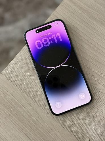 IPhone 14 Pro, Б/у, 128 ГБ, Deep Purple, Коробка, 77 % at lalafo.kg IPhone 14 Pro, Б/у, 128 ГБ, Deep Purple, Коробка, 77 %
