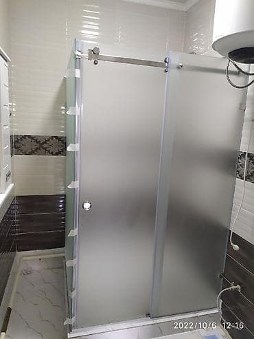 glass: Душевая кабина, перегородка. душевая перегородка, закалённое стекло — 2