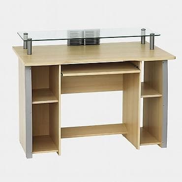 стеклянные компьютерные столы: Столик производства Германии, новый, размер 132 см х 70 см, высота — 1