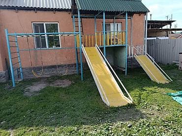 детские игровой комплекс: Детская уличная площадка с навесом - Комплекс из металлического — 2