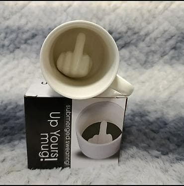 plaud note: Кружка-розыгрыш Up Yours! Submerged Sweary Mug - Материал: керамика - — 1