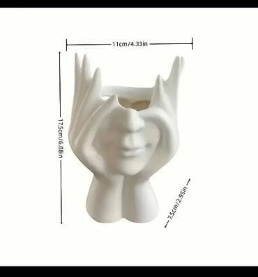 форма одежды: Декоративный органайзер-ваза в виде лица с руками - Оригинальный — 3