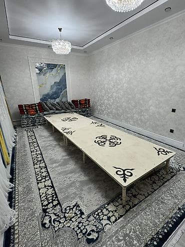 письменный стол советский: Национальный кыргызский стол, Складная, Дерево, цвет - Бежевый — 3