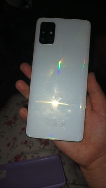 ноутбуки в рассрочку без банка в бишкеке: Samsung Galaxy A51, Колдонулган, 128 ГБ, түсү - Ак, 2 SIM — 1