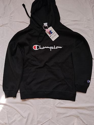 Головные уборы: Мужская толстовка, S, Champion, Новый, цвет - Черный — 1