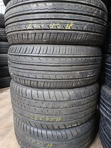 р18 r18: Шины 225 / 45 / R 18, Лето, Б/у, Комплект, Легковые, Япония — 1