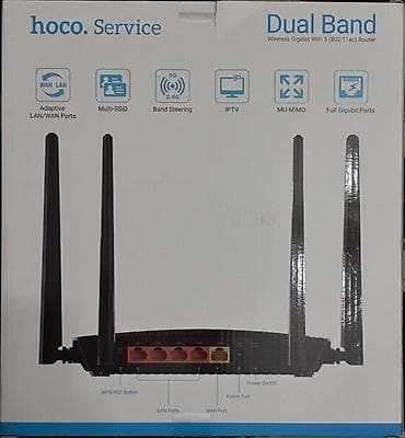 wifi о: Двухдиапазонный гигабитный Wi‑Fi роутер Hoco DQ02 (Wi‑Fi 5, 802.11ac) — 2