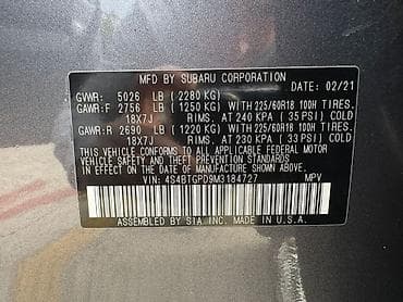 кузовные запчасти на субару легаси б3: Subaru Outback: 2021 г., 2.4 л, Вариатор, Бензин, Универсал — 8
