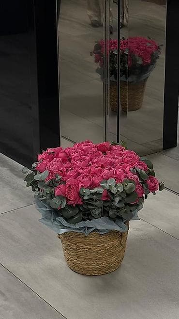мухоловка цветок: Шикарный букет пионовидных роз в корзине 💖 Большой, пышный и очень — 4