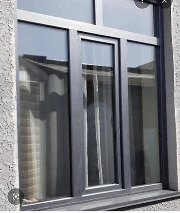 Алюминиевое окно в современном графитовом цвете - Материал профиля
