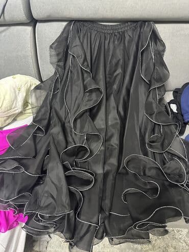 Мужская одежда: Юбка, Модель юбки: Пышная, Миди, Шифон, По талии — 2