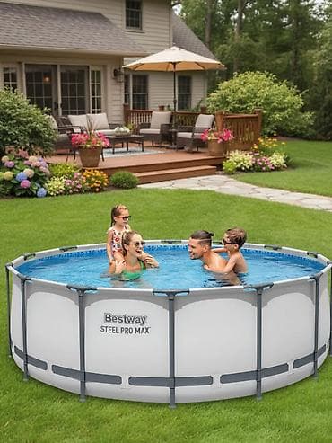 Каркасный бассейн Bestway Steel Pro MAX - Тип: круглый наземный