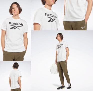 брендовые мужские спортивные костюмы из турции: REEBOK. Футболка Reebok с большим логотипом. ДЛЯ ПОВСЕДНЕВНОЙ НОСКИ ИЗ — 4