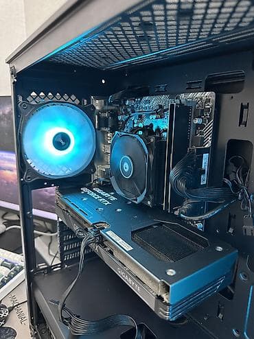 gaming computer: Компьютер, ядер - 6, ОЗУ 16 ГБ, Для несложных задач, Б/у, AMD Ryzen 5, NVIDIA GeForce RTX 4060, NVMe — 9