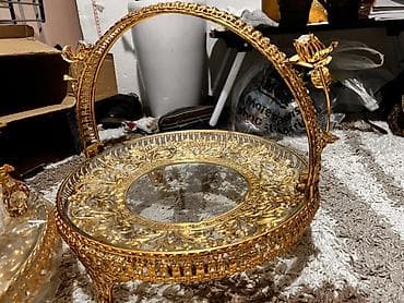 кухиний: Декоративная подставка/сервировочное блюдо с ручкой - Материал — 1