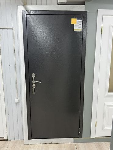 Двери для домов и квартир, Металлическая, Одностворчатая, Правосторонняя, цвет - Черный