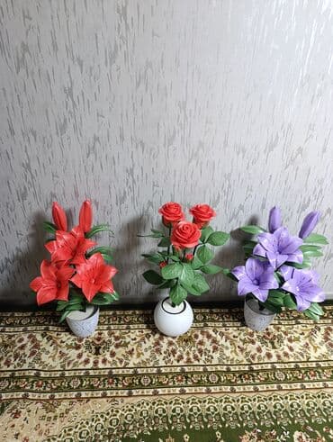 продам мёд: Искусственная композиция «Лилии» в горшке."ИЗ ИЗАЛОНА" - Материал — 7