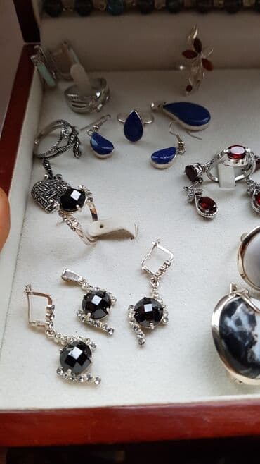 свадебные наборы ручной: Серебро!!! Комплекты серьги + кольца. Отдельно кольца и кулон — 12