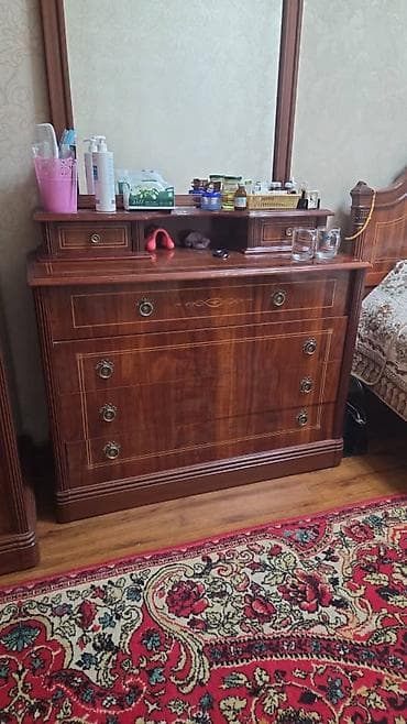 Спальные гарнитуры: Спальный гарнитур, Двуспальная кровать, Дерево, цвет - Коричневый — 3