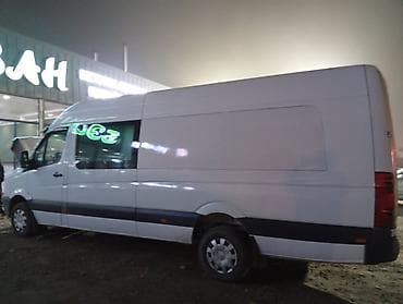 кран установка: Volkswagen Crafter, удлинённая база, высокий кузов (макси). Белый — 1