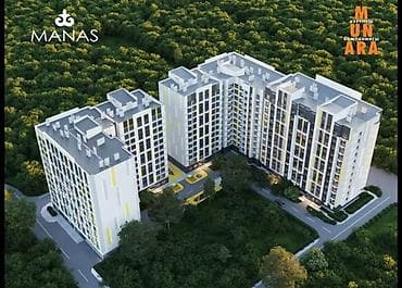 село манас квартира: 1 комната, 58 м², Элитка, 4 этаж, Готовая ПСО (под самоотделку) — 2