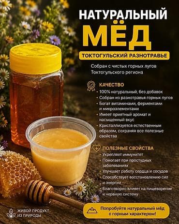 Мёд: Натуральный мёд «Токтогульский разнотравье» - Состав и качество: - — 1
