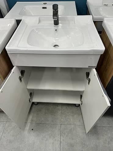 тумбы с раковинами для ванной: Тумба для ванны, С раковиной, цвет - Белый — 2