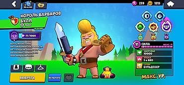 Значки: Аккаунт Brawl Stars Основное: - Путь к славе: 53 911 - Бойцов — 3