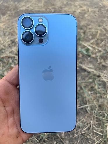 IPhone 13 Pro, Б/у, 128 ГБ, Голубой, Защитное стекло, Чехол, 76 %