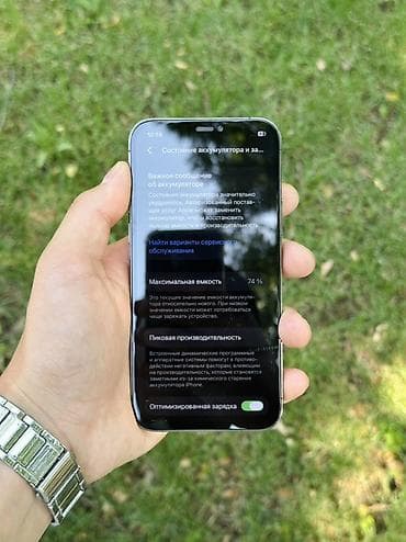 iphone xm: IPhone 12 Pro, Б/у, 128 ГБ, Серебристый, Чехол, 74 % — 4
