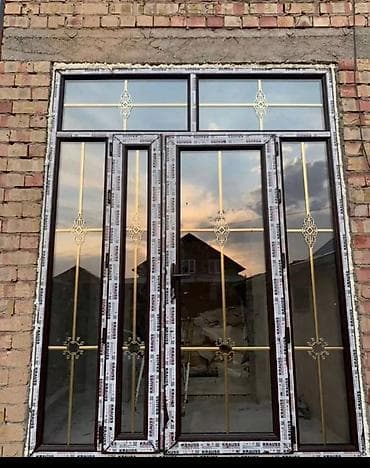 петель: Пластиковое окно на заказ, Тип окна: Панорамные, Декоративные особенности: Декоративный переплет, Платная установка, Без рассрочки — 2